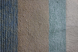 8' X 11' Blue And Beige Handmade Indoor Outdoor Area Rug