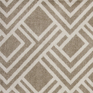 5' X 8' Beige Geometric Indoor Outdoor Area Rug