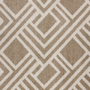 5' X 8' Beige Geometric Indoor Outdoor Area Rug