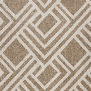 5' X 8' Beige Geometric Indoor Outdoor Area Rug
