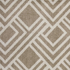 5' X 8' Beige Geometric Indoor Outdoor Area Rug
