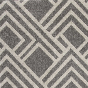 5' X 8' Gray Geometric Indoor Outdoor Area Rug