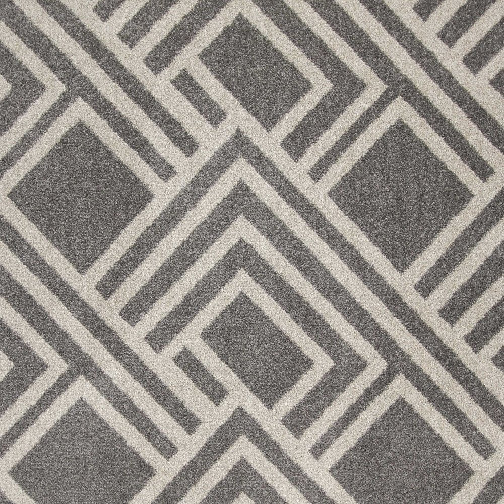 5' X 8' Gray Geometric Indoor Outdoor Area Rug