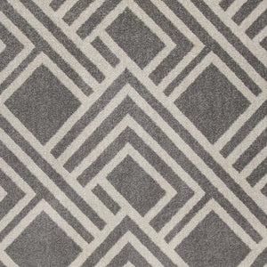 5' X 8' Gray Geometric Indoor Outdoor Area Rug