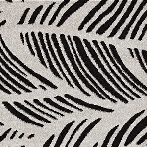3' X 5' Black And White Floral Indoor Outdoor Area Rug