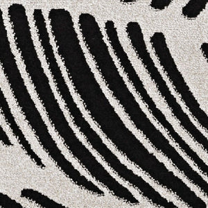 2' X 4' Black And White Abstract Indoor Outdoor Area Rug
