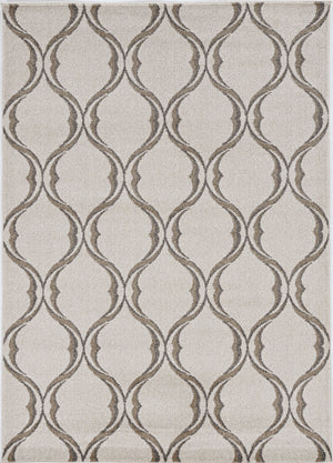 8' X 11' Ivory Moroccan Indoor Outdoor Area Rug