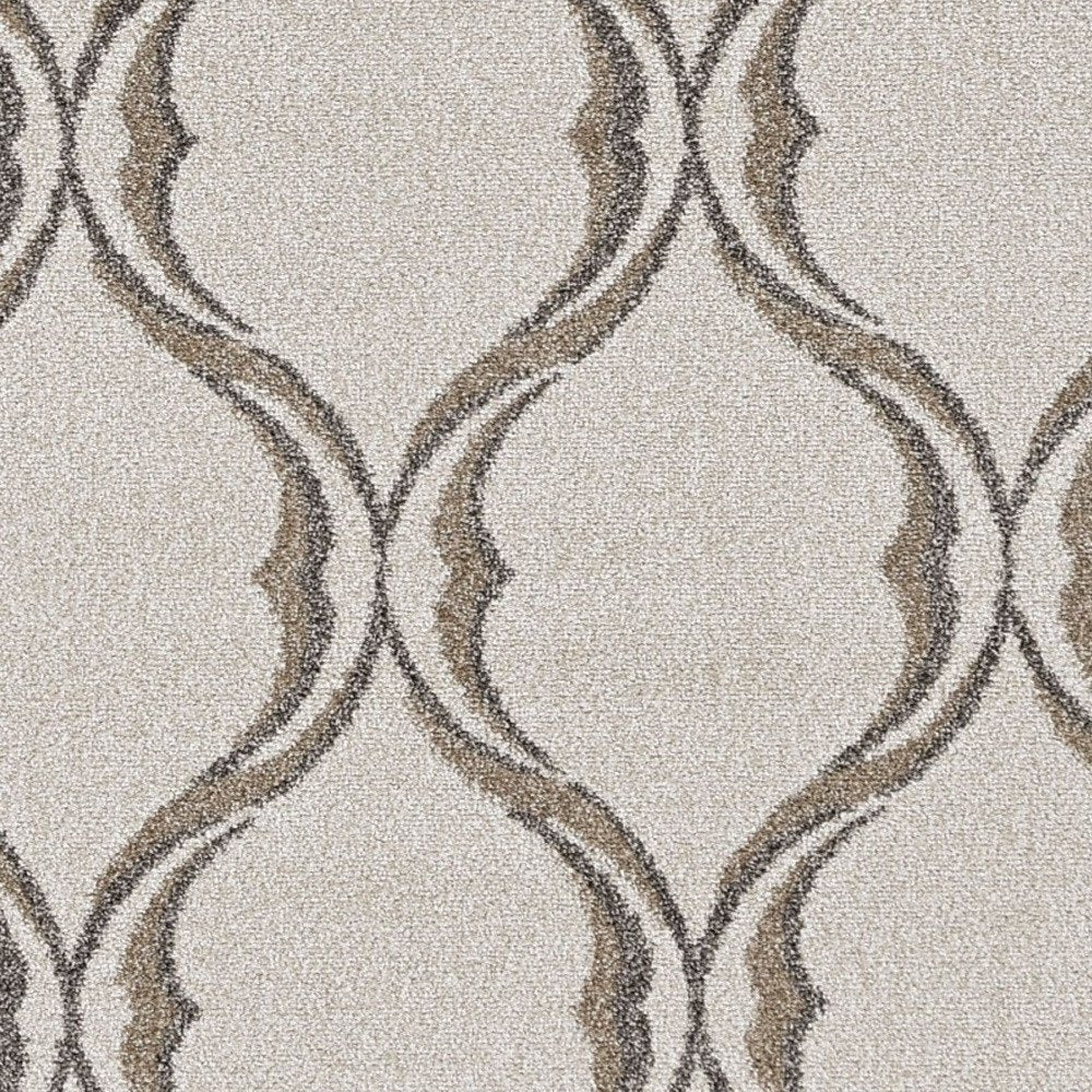 8' X 11' Ivory Moroccan Indoor Outdoor Area Rug