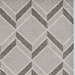 5' X 8' Gray Geometric Indoor Outdoor Area Rug