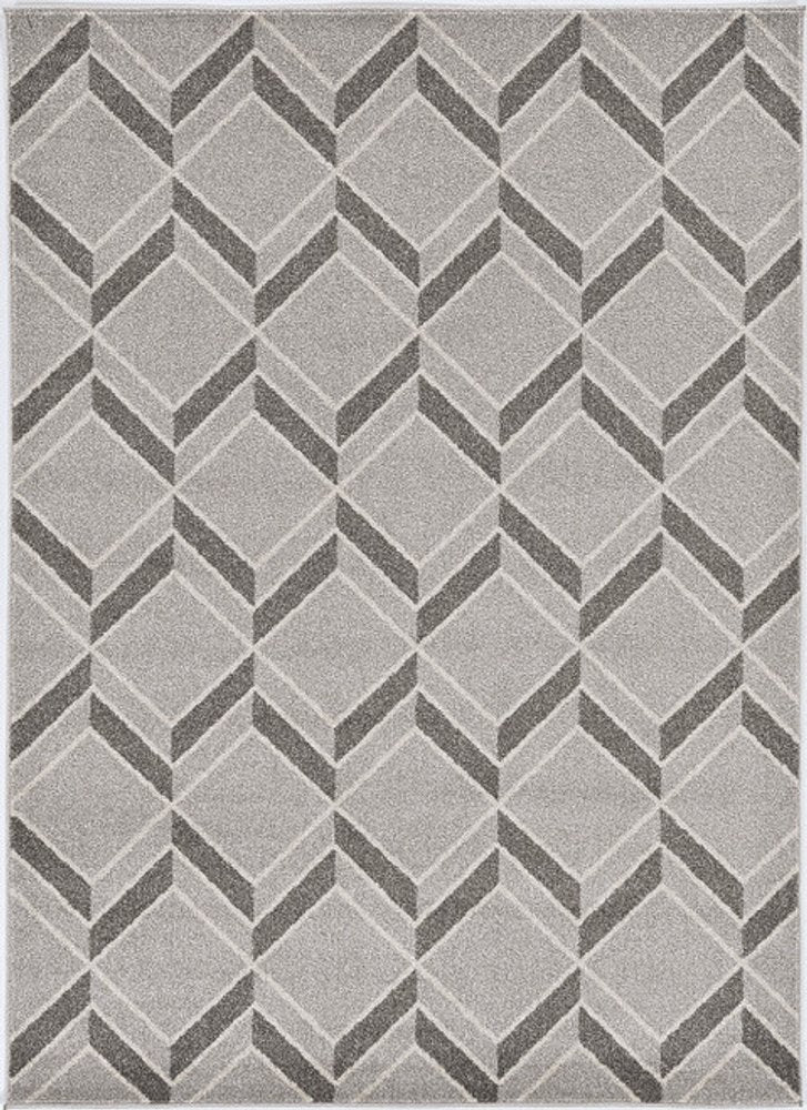 2' X 4' Green And Ivory Geometric Indoor Outdoor Area Rug