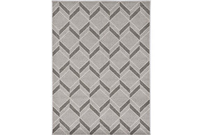 5' X 8' Gray Geometric Indoor Outdoor Area Rug