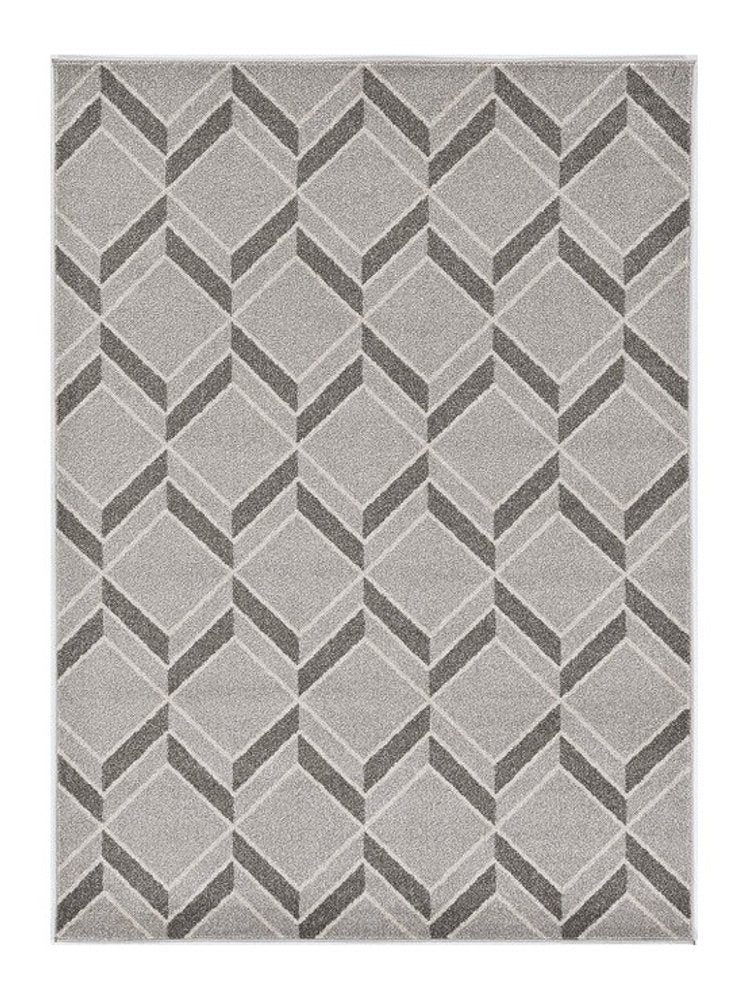2' X 4' Green And Ivory Geometric Indoor Outdoor Area Rug