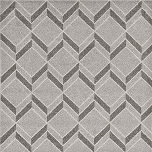 2' X 4' Green And Ivory Geometric Indoor Outdoor Area Rug