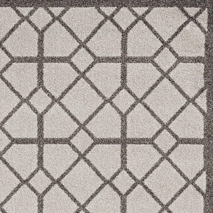 2' X 4' Ivory Geometric Indoor Outdoor Area Rug