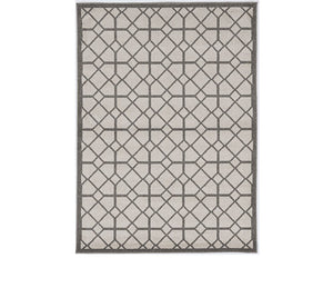 7' X 10' Gray Geometric Indoor Outdoor Area Rug