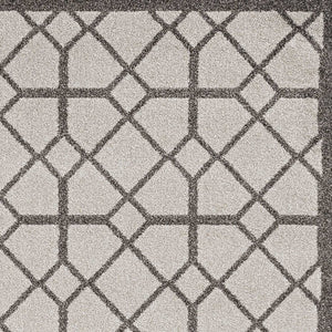 7' X 10' Gray Geometric Indoor Outdoor Area Rug