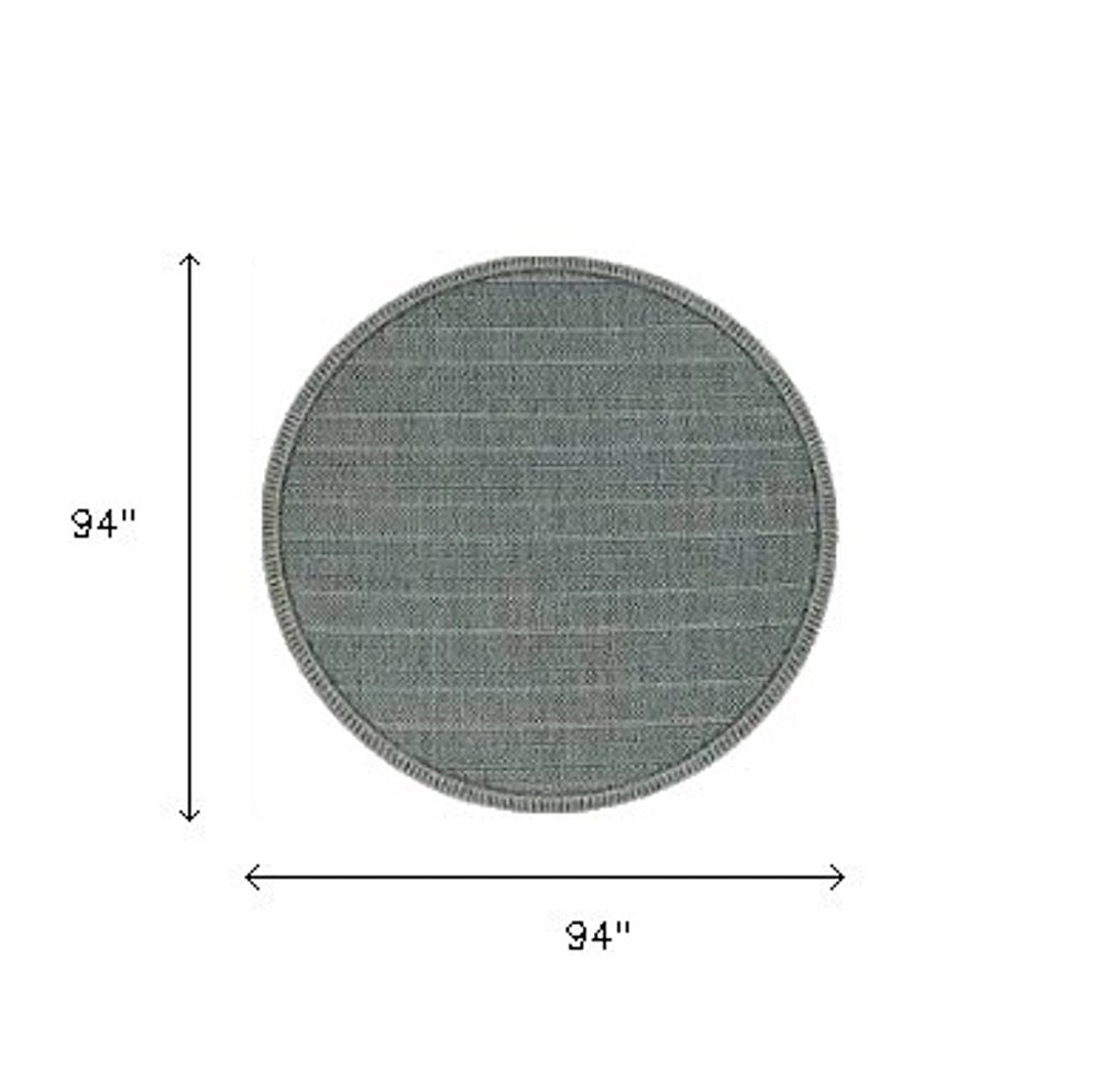 5' X 8' Teal Blue Southwestern Indoor Outdoor Area Rug