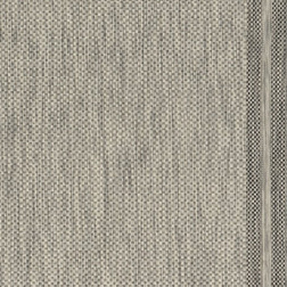 3' X 4' Gray Striped Indoor Outdoor Area Rug