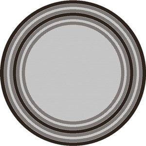 8' X 11' Gray Striped Indoor Outdoor Area Rug