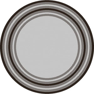 8' X 11' Gray Striped Indoor Outdoor Area Rug