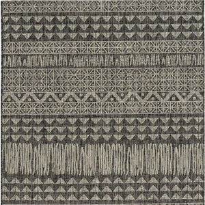 3' X 4' Charcoal Southwestern Indoor Outdoor Area Rug