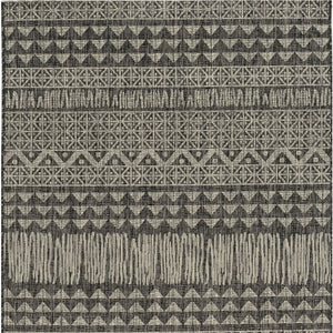 3' X 4' Charcoal Southwestern Indoor Outdoor Area Rug