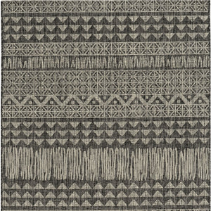 3' X 4' Charcoal Southwestern Indoor Outdoor Area Rug