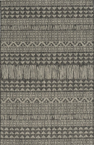 3' X 4' Charcoal Southwestern Indoor Outdoor Area Rug