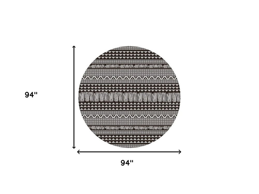 3' X 4' Charcoal Southwestern Indoor Outdoor Area Rug