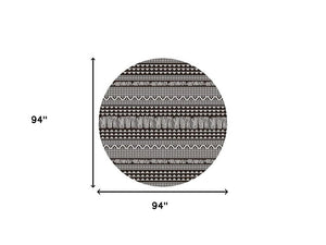 3' X 4' Charcoal Southwestern Indoor Outdoor Area Rug