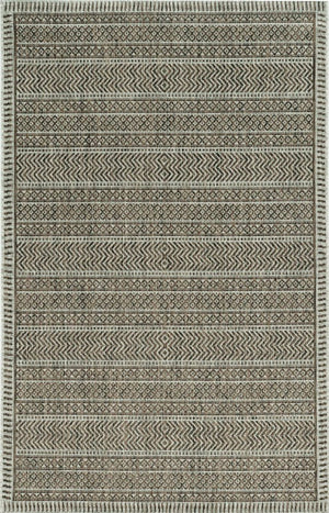 5' X 8' Brown Southwestern Indoor Outdoor Area Rug