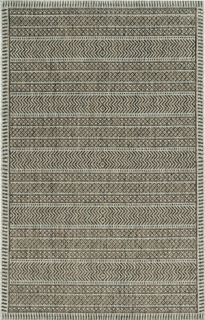 5' X 8' Brown Southwestern Indoor Outdoor Area Rug