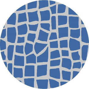 3' X 5' Blue And Gray Abstract Indoor Outdoor Area Rug