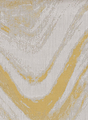 5' X 8' Gold And Ivory Abstract Indoor Outdoor Area Rug