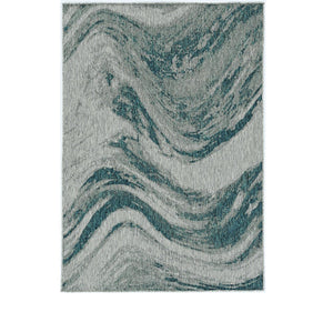 8' Gray Abstract Indoor Outdoor Area Rug