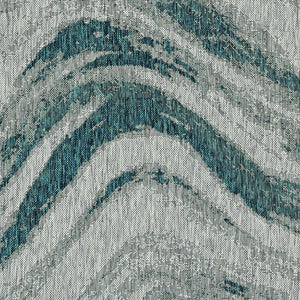 8' Gray Abstract Indoor Outdoor Area Rug
