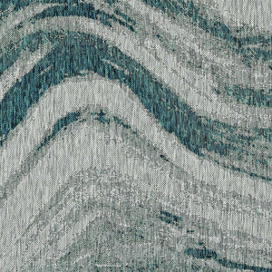 8' Gray Abstract Indoor Outdoor Area Rug