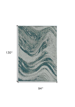 3' X 5' Gray Abstract Indoor Outdoor Area Rug