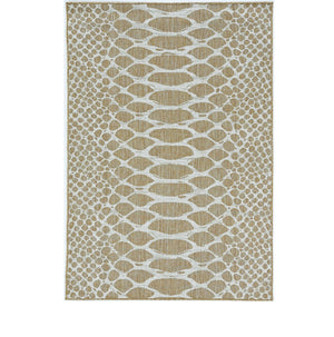 3' X 4' Ivory Abstract Indoor Outdoor Area Rug