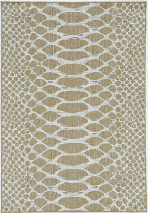 3' X 4' Ivory Abstract Indoor Outdoor Area Rug