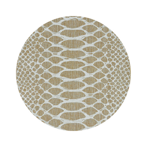 3' X 4' Ivory Abstract Indoor Outdoor Area Rug