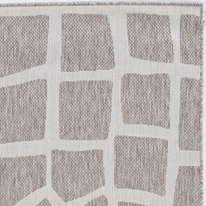 5' X 8' Gray Abstract Indoor Outdoor Area Rug