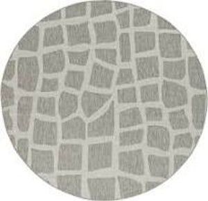 8' Gray Abstract Indoor Outdoor Area Rug