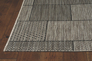 3' X 4' Gray Southwestern Indoor Outdoor Area Rug