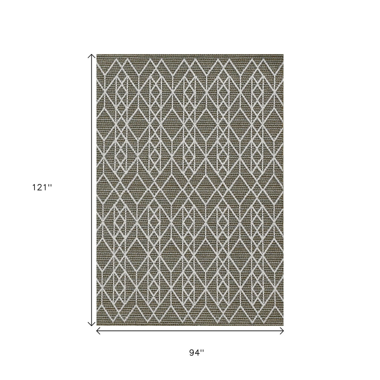 4' X 6' Gray Southwestern Indoor Outdoor Area Rug