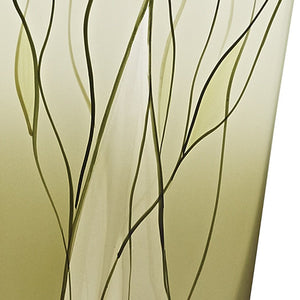 8" Green Cylinder Crystal Glass Table Vase