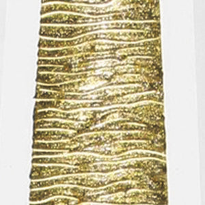 11" Clear And Gold Cylinder Lead Free Crystal Table Vase