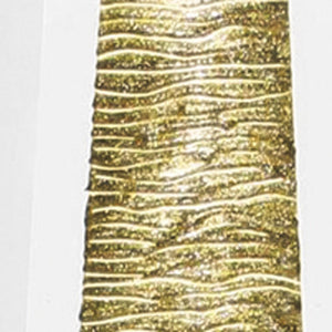 11" Clear And Gold Cylinder Lead Free Crystal Table Vase