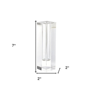 7" Clear Bud Lead Free Crystal Table Vase