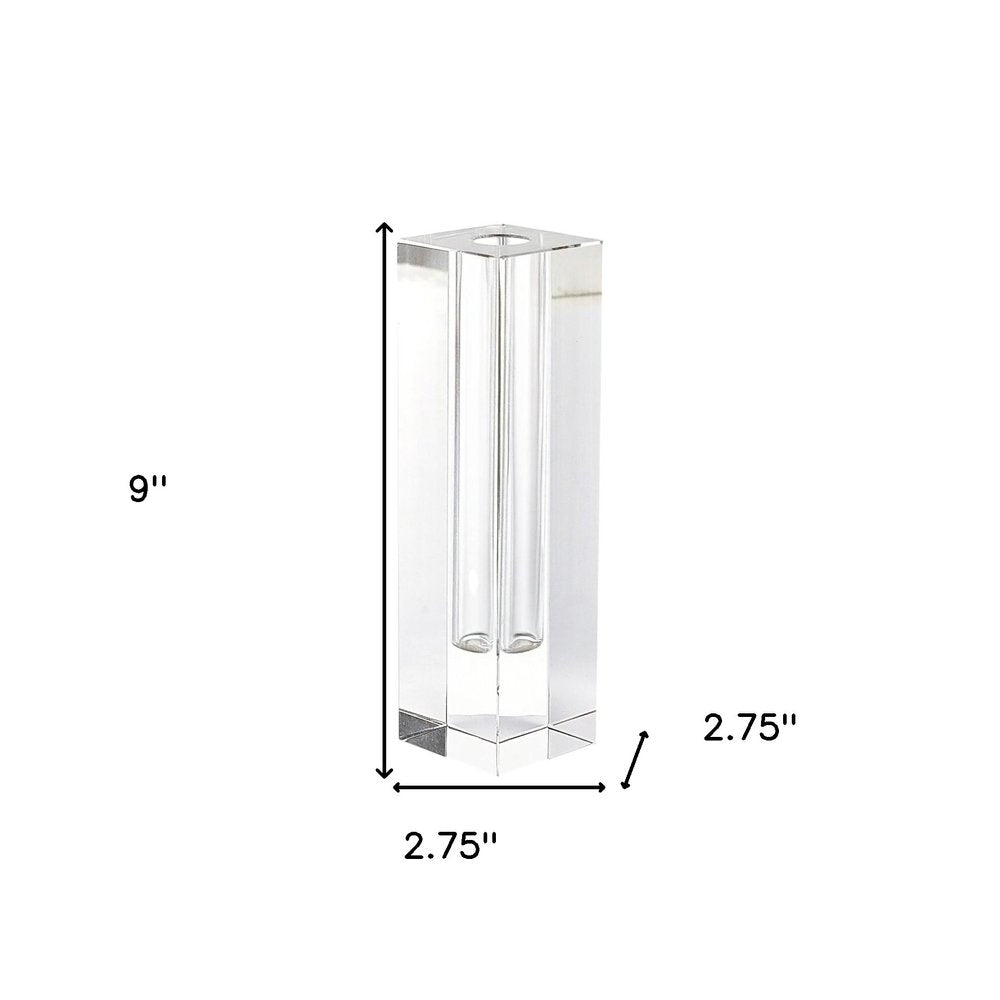7" Clear Bud Lead Free Crystal Table Vase